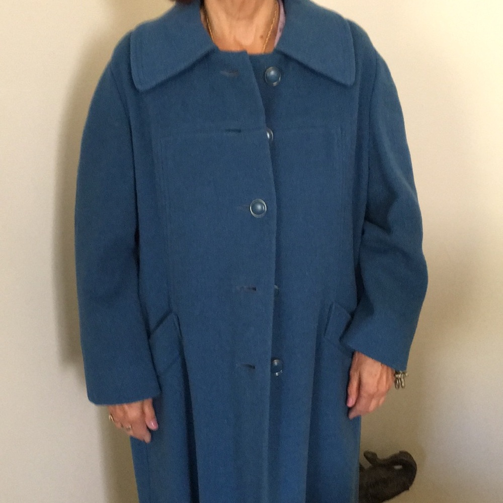 Vintage Rovners long Turquoise coat